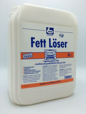 2 x 5 Liter Fettlöser Dr. Becher Kanister 5,0l Fett Löser Superkonzentrat