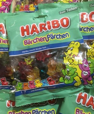 5 Tüten Haribo Bärchen Pärchen a 160gr ? Zusammen gehen sie durch süß und sauer