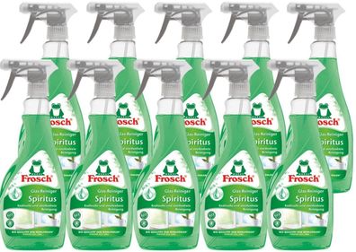 10 x Frosch Spiritus Glas-Reiniger a 500ml streifenfreie Glasreinigung