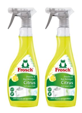 2 x Frosch Citrus Dusche & Bad Reiniger a 500ml ? Sprühflasche zitronenfrisch