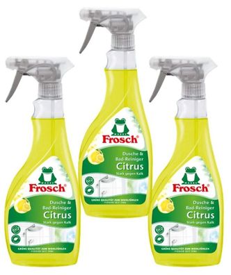 3 x Frosch Citrus Dusche & Bad Reiniger a 500ml ? Sprühflasche zitronenfrisch
