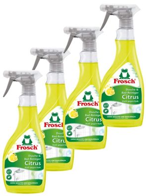4 x Frosch Citrus Dusche & Bad Reiniger a 500ml ? Sprühflasche zitronenfrisch