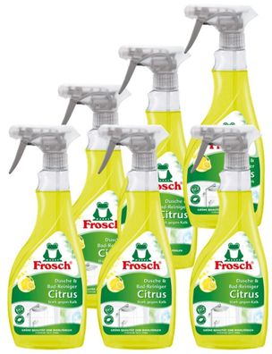 6 x Frosch Citrus Dusche & Bad Reiniger a 500ml ? Sprühflasche zitronenfrisch