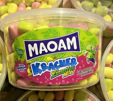 2 Dosen | MAOAM | Kracher Limette a 265 Stück - 1,2 kg mit Brausefüllung