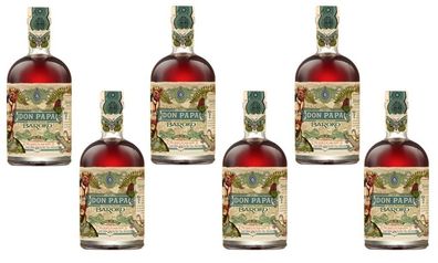 6x Don Papa Baroko Rum 40 % Vol. - 0,7L Flasche