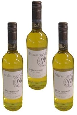 3x Achkarrer Grauer Burgunder QBA - Winzer eG Achkarren 12,5% - 0,75 L