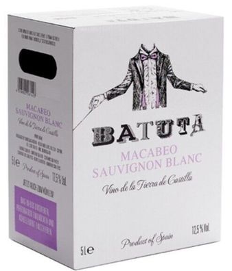 Batuta Macabeo & Sauvignon Blanc - Weißwein trocken 12,5% - 5 L BIB