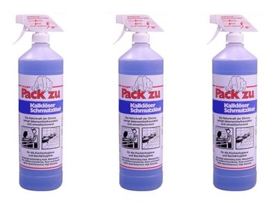 3x SEEGER Pack zu 2 - Kalk- und Schmutzlöser - 1 L Sprühflasche