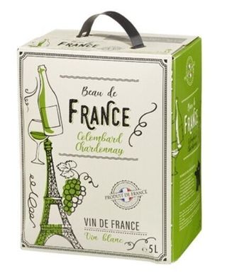 Beau de France Chardonnay Weißwein Trocken, frisch, fruchtig 12,5% - 5L BIB