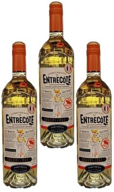 3x Gourmet Père & Fils Entrecote Chardonnay Eleganter Weißwein 13% - 0,75 L
