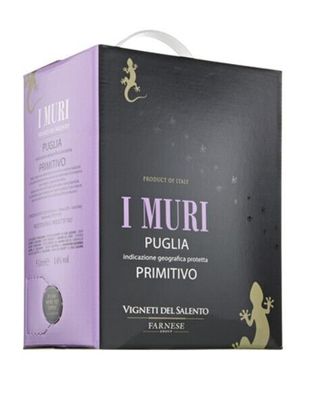 I Muri Primitivo Puglia Rotwein IGP italienischer Landwein - 5 l Bag-In-Box