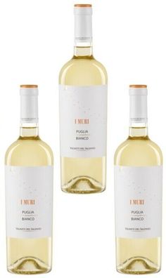 3x I Muri Vigneti del Salento Weißwein trocken, fruchtig 12% - 0,75 L