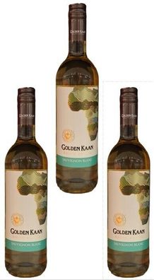3x Golden Kaan Sauvignon Blanc Weißwein trocken - 0,75 L