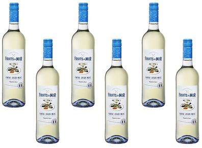 6x Gourmet Père & Fils Fruits de Mer Frankreich Weißwein trocken – 0,75 L