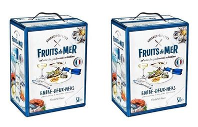 2x Gourmet Père & Fils Fruits De Mer Entre Deux Mers Weißwein trocken 5 L BIB