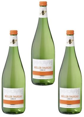 3x Landhaus Müller Thurgau Weißwein lieblich - 1 Liter