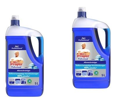 2x Mr. Proper Professional Allzweckreiniger - Ocean in 5 Liter Trageflasche