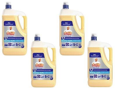 4x Mr. Proper Professional Desinfizierender Allzweckreiniger in 5 Liter Flasche