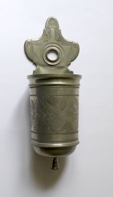 Zinn Klistier Wandgefäß 1861 Eibenstock Eduard Flach Erzgebirge