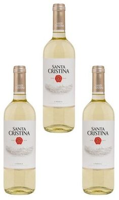 3x Santa Cristina Bianco Italien Umbria IGT eleganter Weißwein 0,75 L