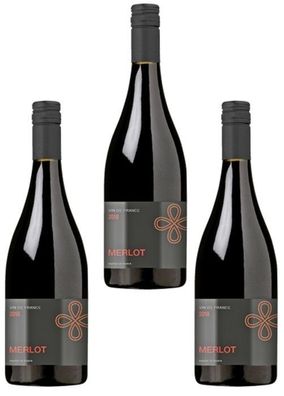 3x Jean Dellac Merlot Frankreich Rotwein trocken - 0,75 Liter Flasche
