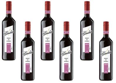 6x Blanchet Rouge de France Rotwein Trocken - 0,75 L Flasche
