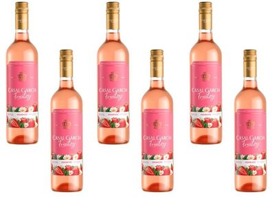 6x Casal Garcia Fruitzy Erdbeere Fruchtig, frisch Portugal - 0,75 Liter