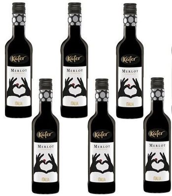 6x Käfer Merlot Rotwein IGT Italien - 0,25 L Flasche