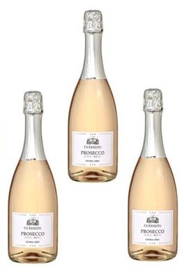 3x Ca' Ernesto Prosecco Spumante Rosé 0,75 L