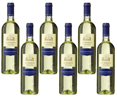 6x Ca' Ernesto Chardonnay DOC Weißwein – Elegant, trocken & fruchtig 0,75L