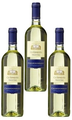 3x Ca' Ernesto Chardonnay DOC Weißwein – Elegant, trocken & fruchtig 0,75L