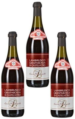 3x Laura Romagnelli Lambrusco Grasparossa di Castelvetro halbsüß - 0,75 L