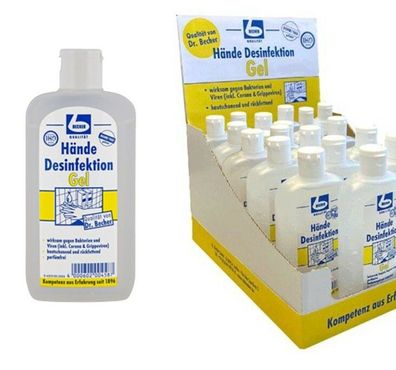 24x DR. BECHER Hände Desinfektion Gel | 100ml Flasche - ideal auf Reisen