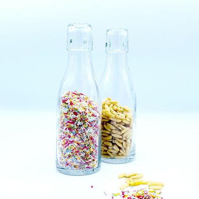 10er Set Bügelflasche 100 ml mit Porzellanverschluss ? Glasflasche ? Öl Likör