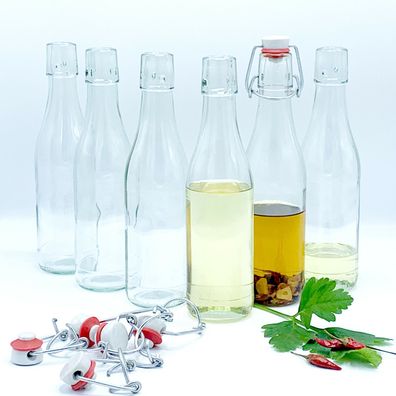 20er Set Bügelflasche 200 ml mit Porzellanverschluss ? Glasflasche ? Öl Likör