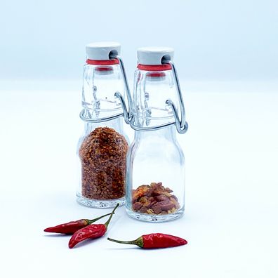 10er Set Bügelflasche 50 ml mit Porzellanverschluss ? Glasflasche ? Öl Likör