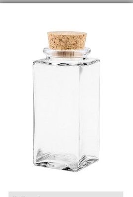 12 Gewürzgläser mit Korken ? 100 ml Inhalt ? CUBI Kräuterglas Probenglas