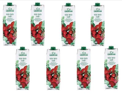 8 x 1,0 Liter Grünfink Rote Bete Saft ? Direktsaft ? erntefrisch gepresst