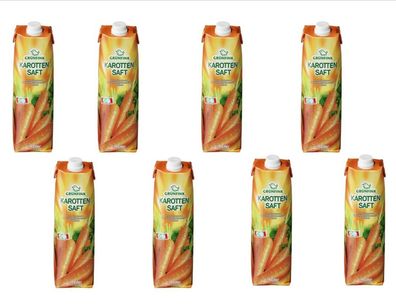 8 x 1,0 Liter Grünfink Karotten Saft ? Direktsaft ? erntefrisch gepresst
