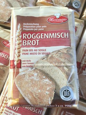 5 x 1000g Backmischung Roggenmischbrot ? Küchenmeister ? Mehl Roggenmehl