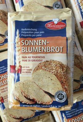 1 x 1000g Backmischung Sonnenblumenbrot ? Küchenmeister ? Roggen Gerste Mehl