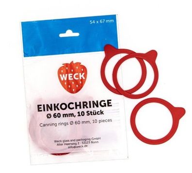 50 x WECK RR60 Gummiring Einkochringe ? Durchmesser 60mm ? 50 Stück