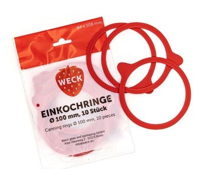200 x WECK RR100 Gummiring Einkochringe ? Durchmesser 100mm ? 200 Stück