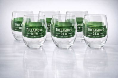 Tullamore D.E.W. Whisky Gläser 6er Set – Original Irish Whiskey Tumbler – Short