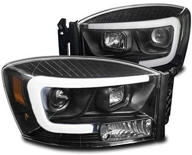 2006 - 2008 Dodge Ram Projector Scheinwerfer schwarz Tube style 06 08