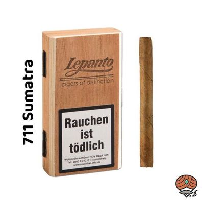Lepanto 711 Sumatra, 10 Zigarillos - Holzschachtel
