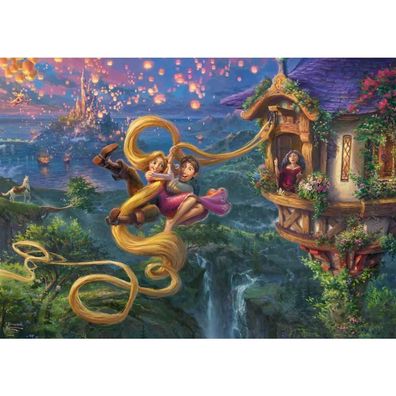Thomas Kinkade Studios Rapunzel Tangled Up In Love 1000 Teile