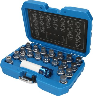 Brilliant Tools Felgenschloss-Sortiment für BMW, 21-tlg