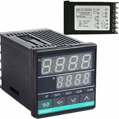 Rosfix PID Temperaturregler CH102FK02 – 48x48 mm | SSR 12VDC, 10A Relais