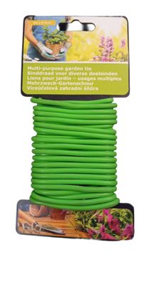 Bindedraht flexibel grün stabil 5m x 0,4mm Gartenbedarf Pflanzenbinder